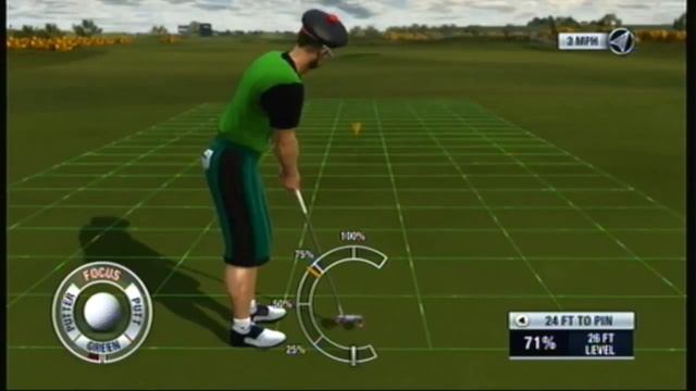 Tiger Woods PGA Tour 11: 7 Under Par(-7)with Created Golfer смотреть онлайн
