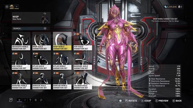 Warframe Fashion frame Sentient volt, fashion frame wisp, and their gear смотреть онлайн