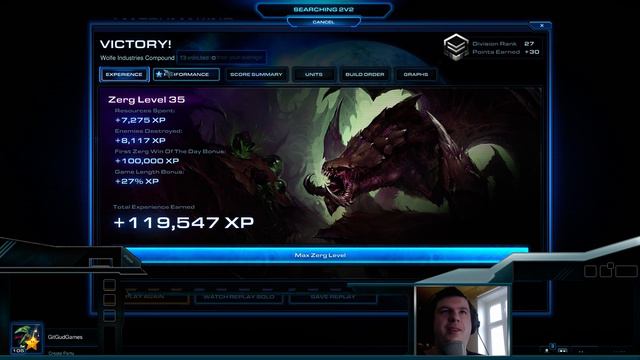 GitGud plays Starcraft 2 Multiplayer [Master] 29 Better late than never смотреть онлайн