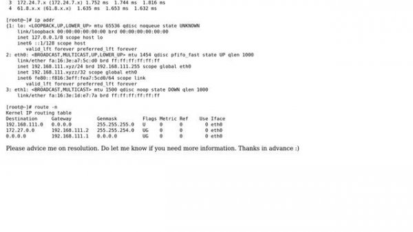 Unix & Linux: traceroute have error bind: Cannot assign requested address