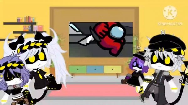 Murder Drones react to mini crewmate kills Murder Drones characters