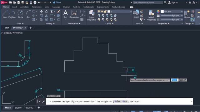 Autocad 2023/ Dimension/ Using shortcut keys to arrive a Dimension смотреть онлайн