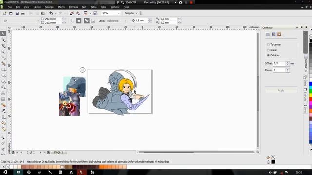 Drawing Vector Anime on CorelDraw X4 смотреть онлайн