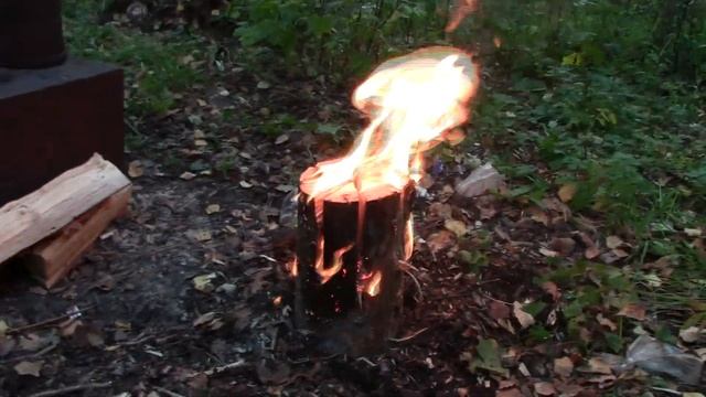 Финская свеча или индейский факел как вскипятить чайник!!!! смотреть онлайн