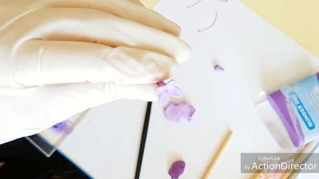 Сирень из полимерной глины Cernit. Lilac flowers from polymer clay Cernit. смотреть онлайн