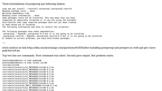 Ubuntu: postgresql installation damaged смотреть онлайн