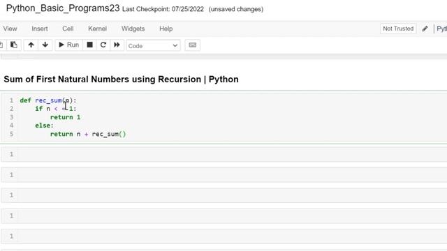 Python Recursion | Calculate sum of first N natural numbers [Interview Question] смотреть онлайн
