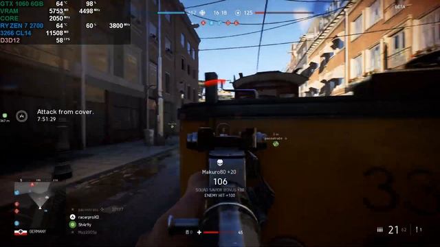 Battlefield V | GTX 1060 6GB - Ryzen 7 2700 - 16GB | 1080p Ultra | DX11 VS DX12 смотреть онлайн