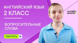 Вопросительные слова: who, what, how, where, when, how many. Видеоурок 13. Английский язык 2 класс