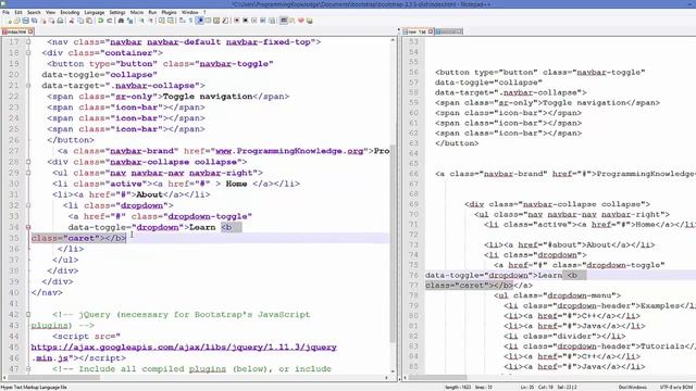 Bootstrap Tutorial For Beginners 5 - Creating Responsive Navbar with Dropdown Menus Part 2 смотреть онлайн