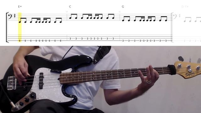 Zombie by The Cranberries - Bass Cover (tablature & notation included) смотреть онлайн