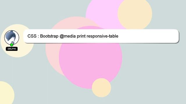 CSS : Bootstrap @media print responsive-table смотреть онлайн