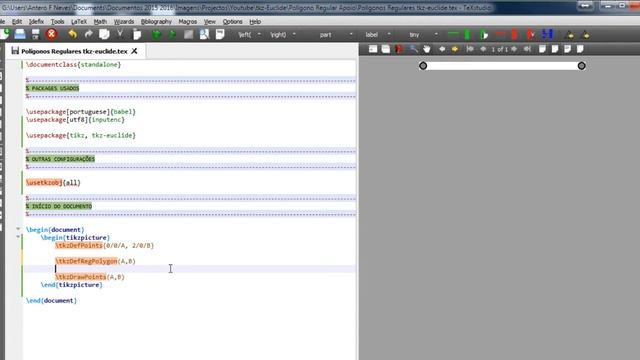 Desenho de polígonos regulares | LaTeX | tkz-euclide | Tutorial смотреть онлайн