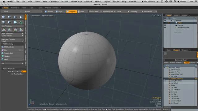 Adding a Macro Command to your UI in Luxology Modo 401 смотреть онлайн