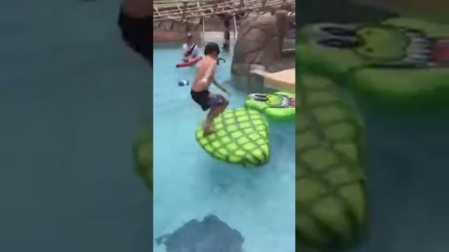 Myles at aquatopia trying to do the fish balance смотреть онлайн