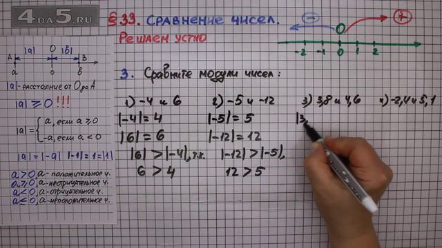 Решаем устно задание 3 – § 33 – Математика 6 класс – Мерзляк А.Г., Полонский В.Б., Якир М.С. смотреть онлайн