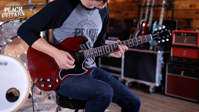 No Talking...Just Tones | Gibson Custom 1963 SG Special Reissue Lightning Bar VOS Cherry Red смотреть онлайн