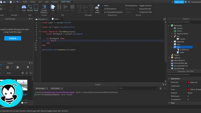 How to Make a Key in Roblox Studio смотреть онлайн