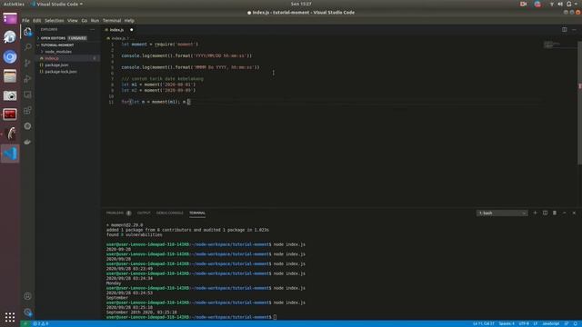 Node Js, format date dengan moment.js смотреть онлайн