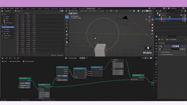 Sample Curve Node -- Geometry Nodes -- Learning Blender