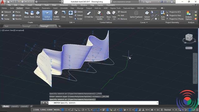 Autodesk AutoCAD: How to use Spline Freehand Command in Autodesk AutoCAD смотреть онлайн