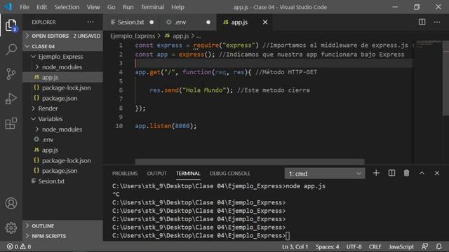 Clase 04 (Live): Codificación Express, Variables de Entorno y Motor de Vistas смотреть онлайн