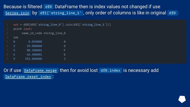 pandas matching database with string keeping index of database смотреть онлайн