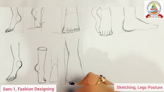 How to draw legs posture| Fashion Design смотреть онлайн