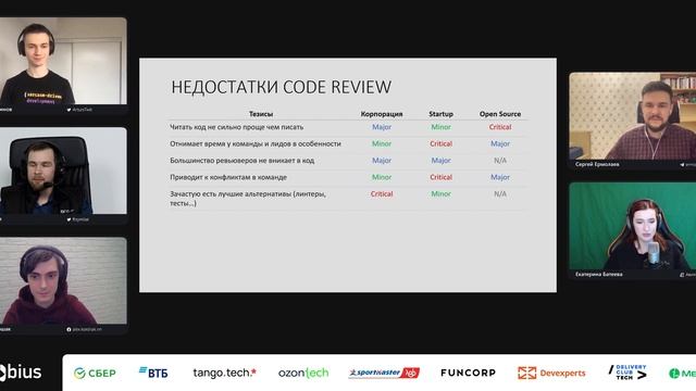 Круглый стол — Нужны ли нам код-ревью? смотреть онлайн