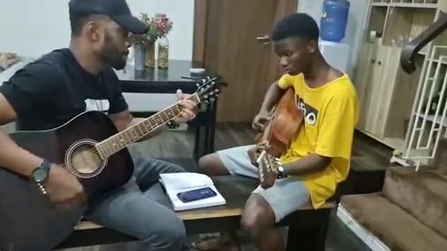 Hero Cover along side my student ...inverted chords смотреть онлайн