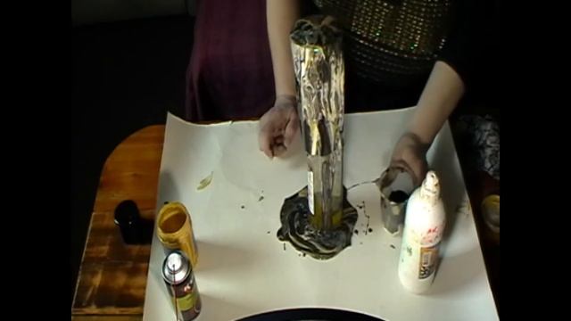 Vase - Fluid Art. Ваза в технике FluidArt, эксперименты с жидким акрилом