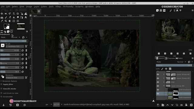 Lord Shiva - Matte Painting Art in GIMP | Photoshop editing in GIMP | Codingcreator смотреть онлайн