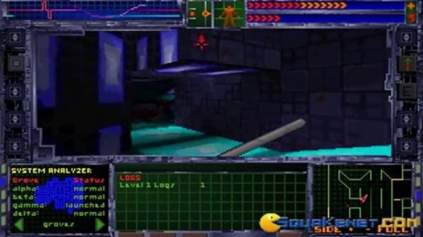System Shock gameplay (PC Game, 1994)