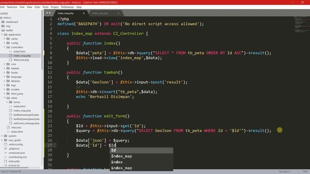 Leaflet #3 : Edit GeoJSON Menggunakan Leaflet Draw + Codeigniter + MySql Part 3 смотреть онлайн