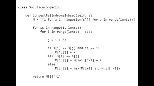 LeetCode #516 Longest Palindromic Subsequence | Solve w/Me | Full Tutorial Explanation using Python смотреть онлайн