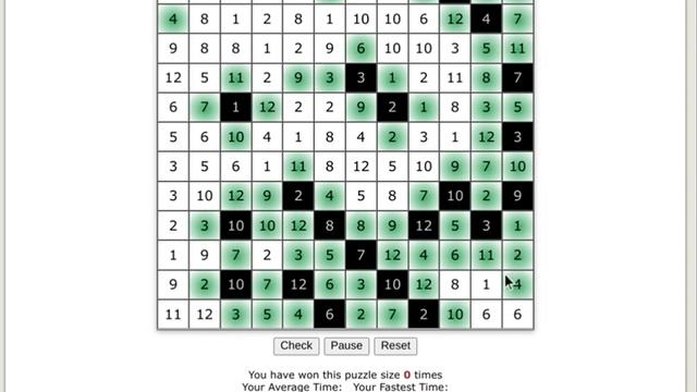 12x12 Hitori смотреть онлайн