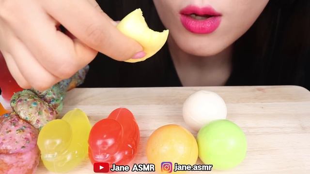 ASMR RAINBOW JELLY CANDY 레인보우 젤리 캔디 MUKBANG 먹방