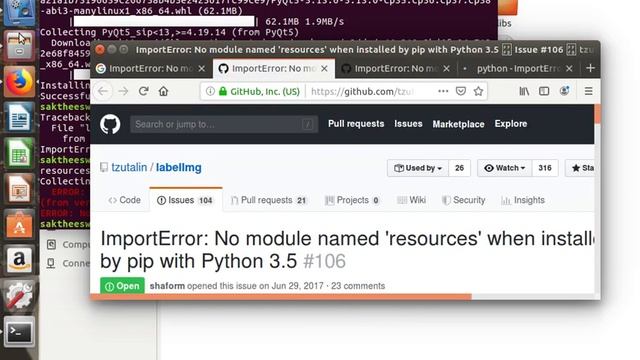 labelImg master ImportError: No module named 'resources' when installed by pip with Python 3.5 смотреть онлайн