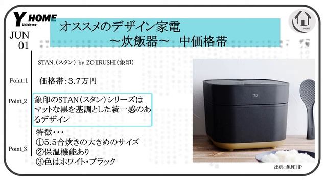【センスのいいデザイン家電】　キッチン編〜電子レンジ・炊飯器・ケトル・冷蔵庫〜生活感を無くすおしゃれなおすすめの調理家電を紹介 смотреть онлайн