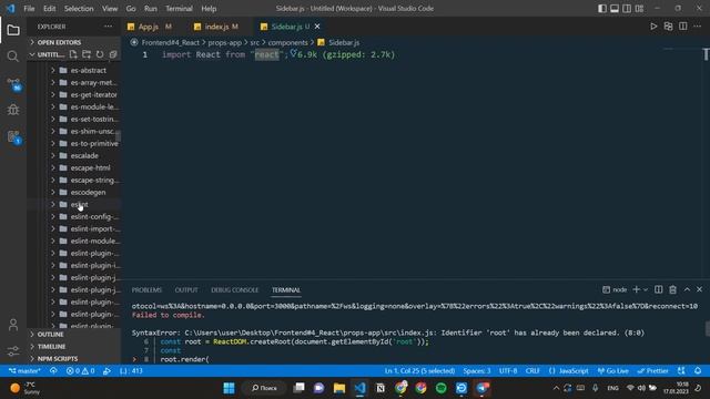 React Starter, Render, Components, Props смотреть онлайн