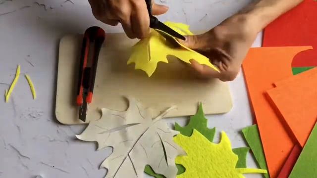 Осенний декор листья из фетра смотреть онлайн