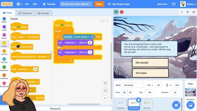 How to Make a Choose Your Own Adventure Game in Scratch | Tutorial смотреть онлайн