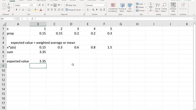 Calculating Expected Value and Standard Deviation for Discrete Probability Distributions with Excel смотреть онлайн