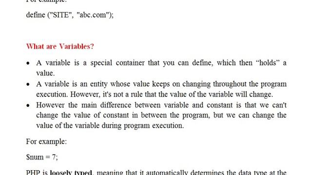 Learn PHP Tutorial 5 Constants and Variables смотреть онлайн