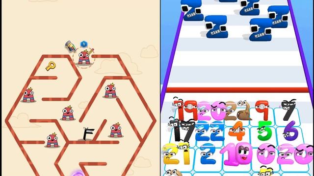 Merge NUMBER RUN + ALPHABET Merge Maze Puzzle ⭐⭐⭐ Merge Battles ⭐⭐⭐ ⭐ ABC ⭐⭐⭐1234567890 + Abcdefwxy