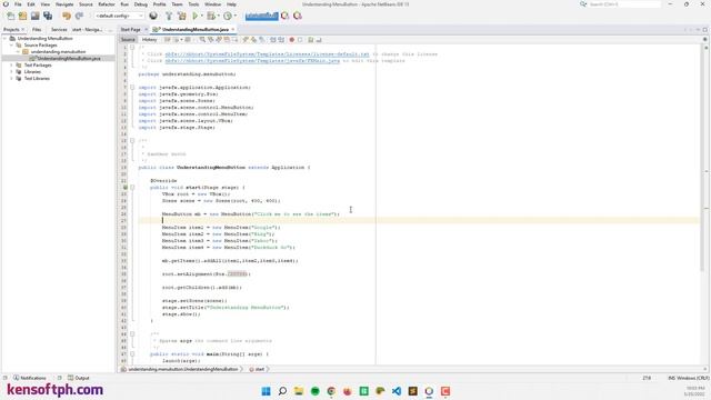JavaFX MenuButton Tutorial Perfect for beginners смотреть онлайн