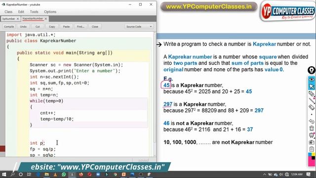 Kaprekar Number in Java | WAP to check whether the number is Kaprekar or Not | icse computer смотреть онлайн