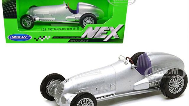 WELLY1937 Mercedes-Benz W125 Silver Metallic 