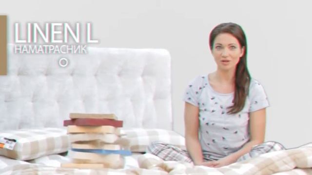 Толстый льняной наматрасник Linen L высокой жёсткости смотреть онлайн