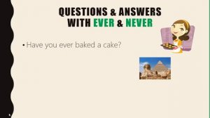 Present Perfect Tense, never, ever, just, already, yet, for, since